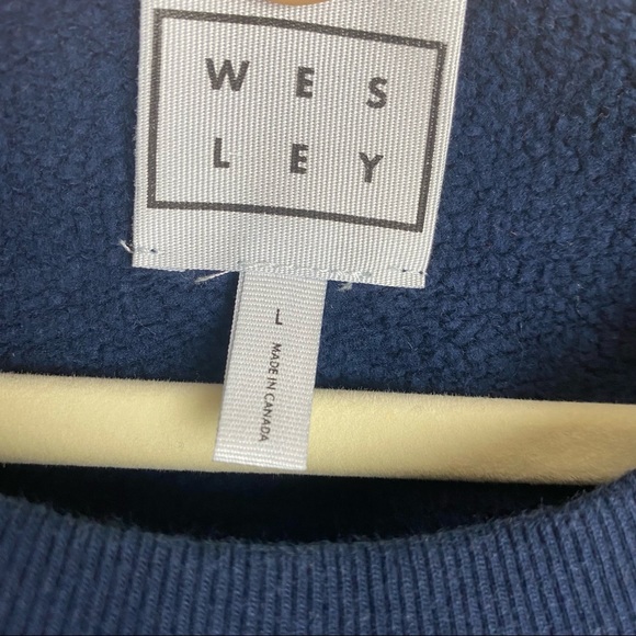 Wesley Anthropologie sweatshirt pullover with ribbon tie laced sides sz L - Picture 4 of 4